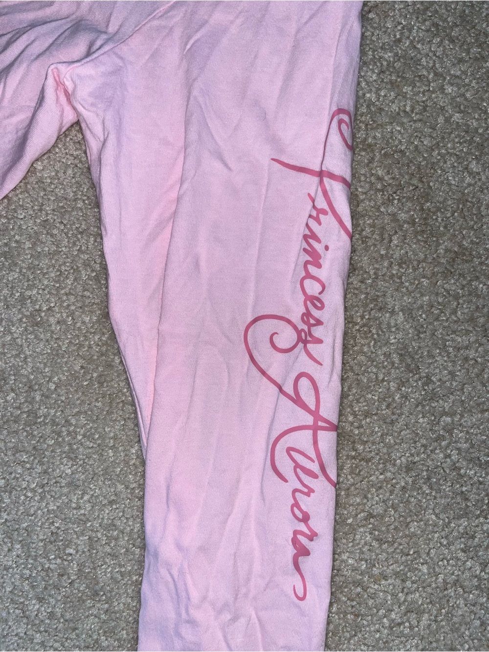 Princess Aurora Pink Cropped Long Sleeve Tee Size Small - Picture 2 of 5